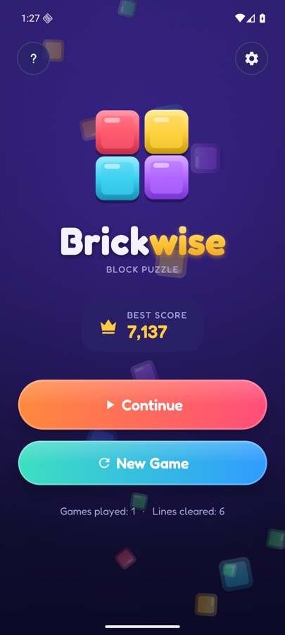 Brickwise home screen